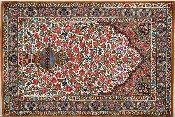 طرح فرش گلدانی